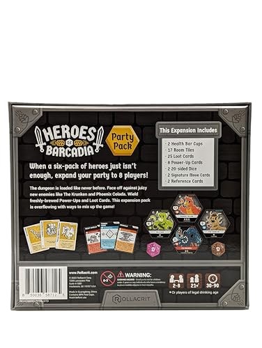 Rollacrit Party Pack – 2 New Heroes Join The Fantasy Game Adventure Expansion