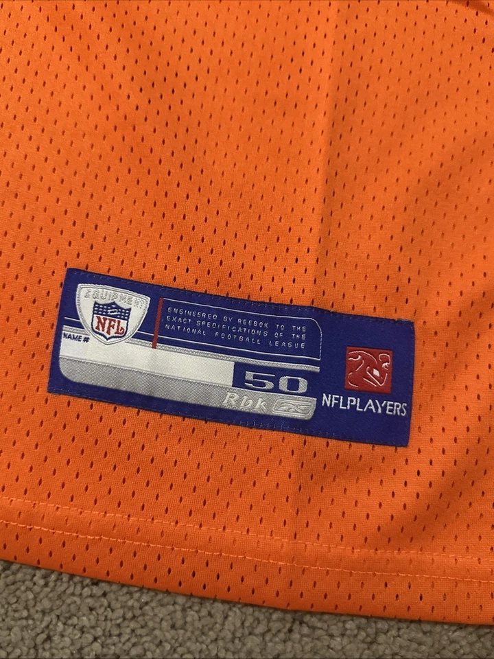 Camiseta deportiva Reebok NFL Miami Dolphins Jake larga #77 naranja alternativa para hombre L 50 nueva con etiquetas Foto 3 de 4