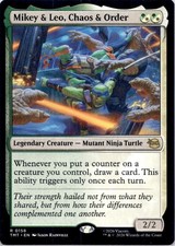 Mikey & Leo, Chaos & Order TMT 0158 TMNT Magic: The Gathering NM