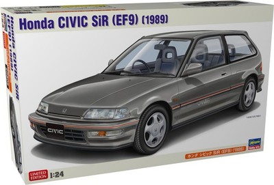 Hasegawa 20809 1/24 Honda Civic SiR EF9 1989 Plastic Model Automotive