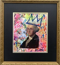 E.M. Zax- Unique mixed media collage "Washington"