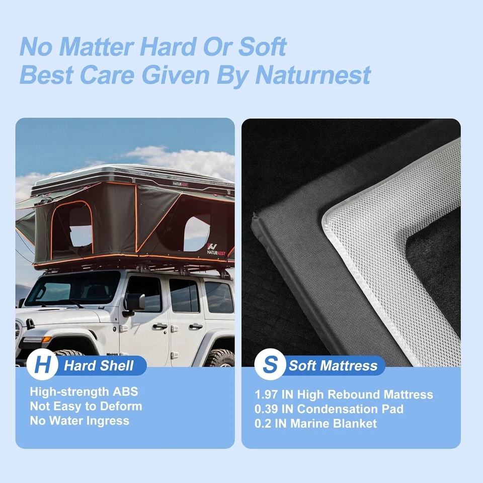Tienda rígida Naturenest techo con escalera tienda de campaña para SUV/Jeep/Camión Foto 4 de 4
