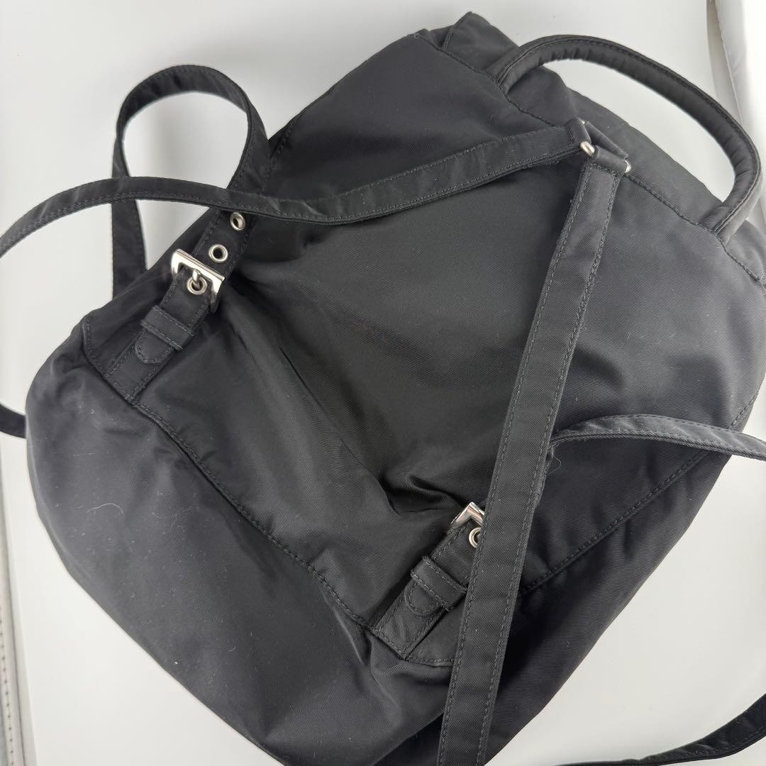 Prada Test Nylon Drawstring Backpack Black Lightw… - image 2