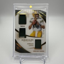 2020 Panini Immaculate Collection Jordan Love Triple Jerseys /49 