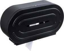 Toilet Paper Holder Roll Dispenser Wall Mount, 9" Commercial Double Rolls, Jumbo