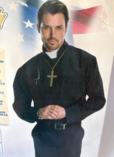 Priest Men Costume Rubies Halloween Cosplay Set Size Adult XL