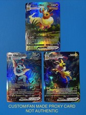 Vaporeon Vmax Swsh182 Flareon Jolteon Alt Art Evolving Skies carta fan art personalizzata