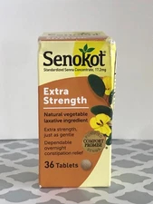 Senokot 17.2mg Extra Strength Colitis Treatment Tablet - 36 Count EXP 12/2026