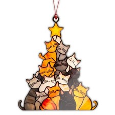 Cat Lover Gifts for Women, Cute Ornaments, Funny Christmas Tree 1