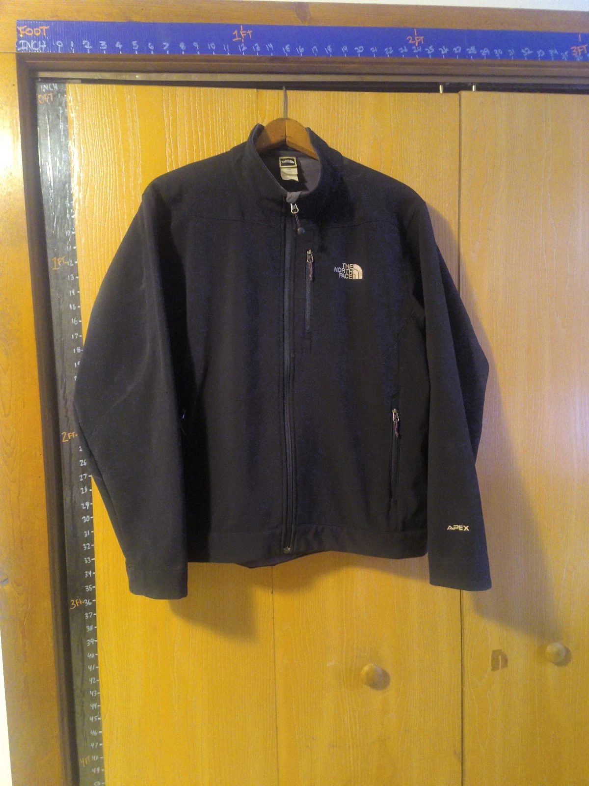 The North Face Apex Black Soft Shell Jacket Full Zip Pullover Mens Size L