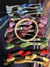 Vintage Cross-Stitch Embroidery Bib Kit Bundle With Hoop, Threads and Bib 8”x10” — photo 5