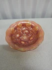 VINTAGE MILLERSBURG MARIGOLD CARNIVAL GLASS SMALL BOWL BLACKBERRY WREATH PATTERN