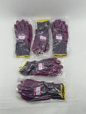 Gardening Utility Gloves Sizes M Purple 5 Pairs Infimor EN388 Foam Latex Palm