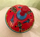 Vintage OHIO ART Tin Toy Spin Top Space Astronauts Sci-Fi