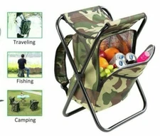 Portable Backpack -Camping Chair -Insulated Cooler -Folding Light Fishing