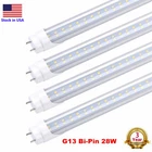 T8 G13 Bi-Pin 22W 28W 4ft LED Tube Light Dual-Ended Power 4 foot LED Shop Light