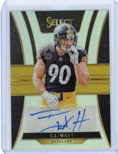 2017 Panini Select Silver Prizm Rookie Autograph #RS-TJ T.J. Watt #036/199