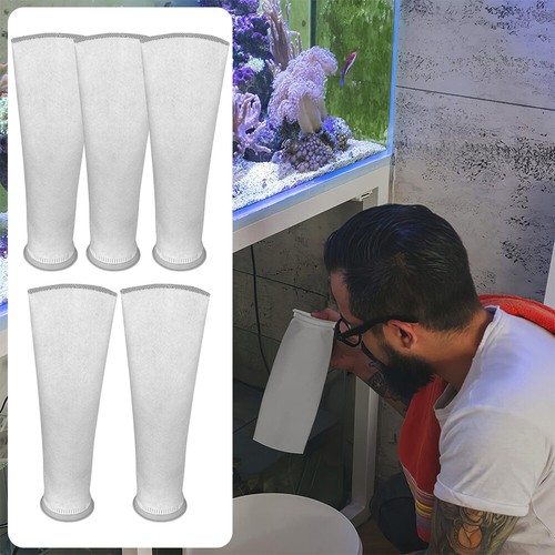 5 Stück 230*105 mm Mikron Meeresfilter Socke Beutel Ring Fischsumpf Aquarium Tank weiß - Bild 5 von 24