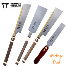 Temple Tool Co Japanische Sägen Dozuki Rip & Cross / Ryoba / Bündigschnitt - 4er Set