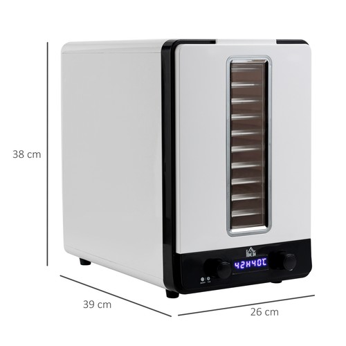 HOMCOM 550W 11 Tier Food Dehydrator for Fruit Meat Vegetable Jerky Pet Treat - Picture 3 of 9