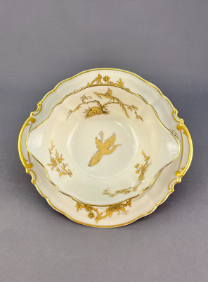 BERNARDAUD LIMOGES 『Lhassa』　大皿　2枚 Bernardaud Limoges REINE ELIZABETH Gilt Birds Gravy Boat w