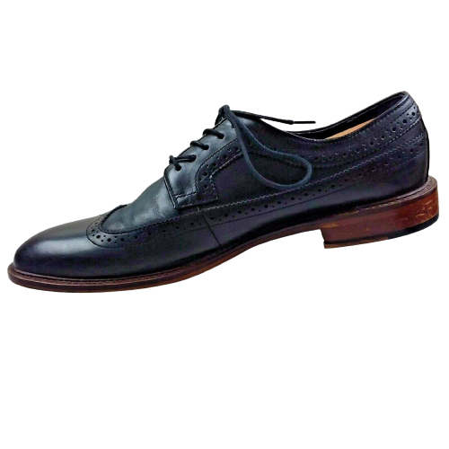 SAOLA Scarpe eleganti Aston grigie da uomo Lovorwen Oxford a coda di rondine taglia 11M pelle nera