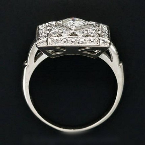 3.42 Ct Round Cut LabCreated Diamond Old European 1920's Vintage Art