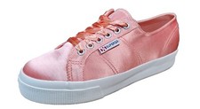 SUPERGA Women's 2730 Satin Peach Light Coral Lace Up Casual Sneakers