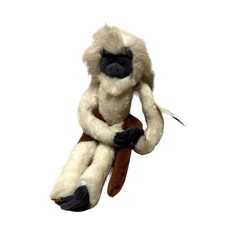 Wild Republic Vidal the Cotton Top Tamarin Monkey Plush Hanging White Brown Vtg
