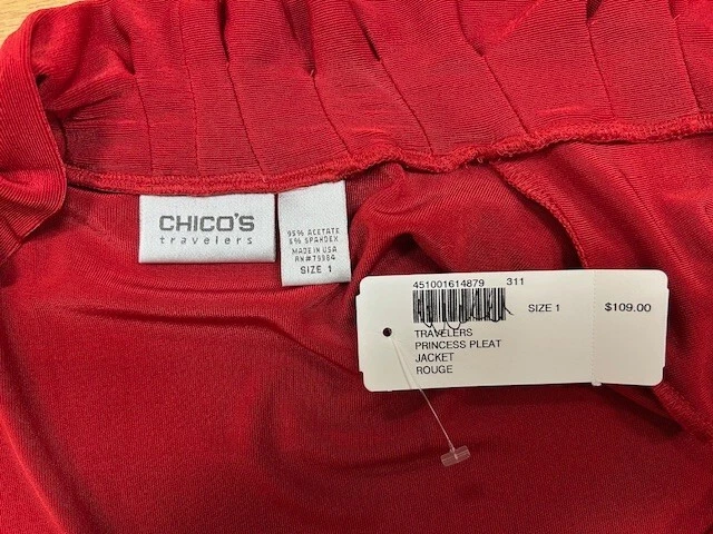 Chicos путешественников классический принцесса складки куртка женщин 1 (S/8) красный Slinky эластичной - Изображение 4 из 4