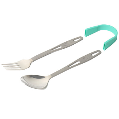 TOAKS SLV-15 Titanium Fork Spoon Cutlery Set Outdoor Picnic Tableware 