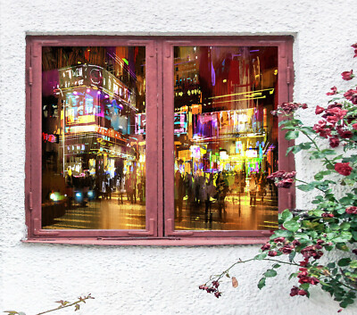 3D Shop People ZHUA535 Window Film Print Sticker Cling Stained Glass UV