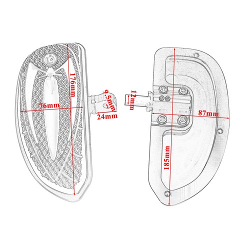 Reposapiés de montaje masculino clavijas para pies para modelos Harley Touring Dyna Softail - Imagen 2 de 14