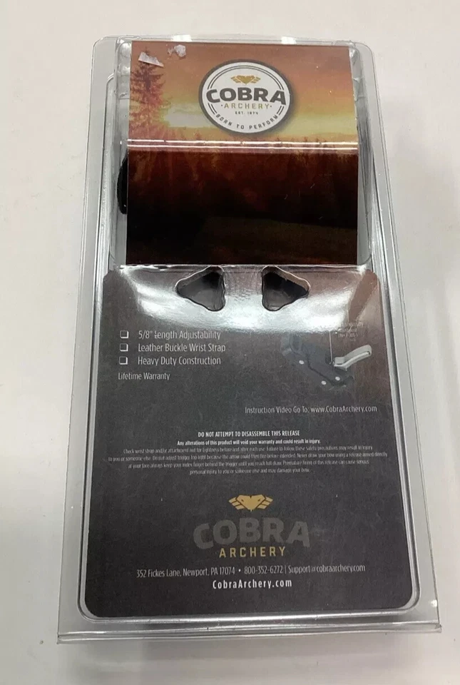 Cobra Archery Pioneer Double Caliper Release NEW Black - Image 2 of 2