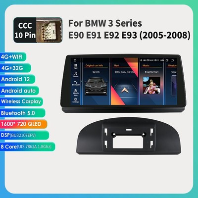 8Core 4+32G Android12 Car GPS Stereo WiFi CarPlay 10.3'' For BMW 3 er E90~E93 CCC