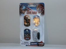 New Set Of 3 Marvel Civil War Captain America Iron Man Avengers Dog Tags Chai