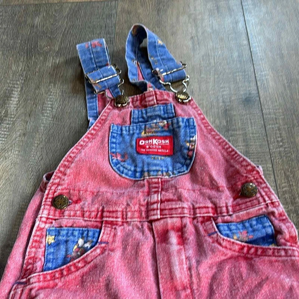 VTG OshKosh B'Gosh Vestbak Overalls Cowboys & Indians - Image 3 of 4