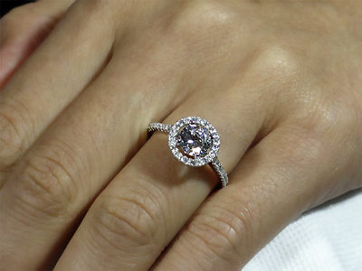 ELEGANT NSCD DIAMOND WEDDING BRIDAL ENGAGEMEN 1.25 CARAT RING WHITE GOLD FINISH 