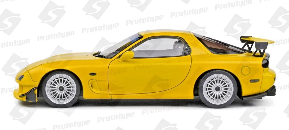 1:18 Solido 1999 Mazda RX7 FD3RS StreetFighter Yellow Diecast Car JDM Pink Slips - Image 2 of 4