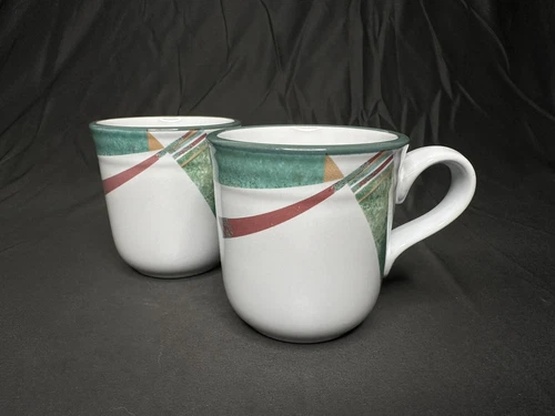 Set of 2 Noritake Stoneware New West Mugs 3 3/4” Japan