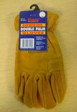 New With Tags Kinco International Inc. Medium Tan Cowhide Double Palm Gloves