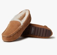 Fireside By Dearfoams Women's Mel Genuine Shearling Moccasin Slipper