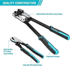 DURATECH Battery Cable Lug Crimping Tool Heavy Duty Wire Cutter-Wire Crimper NEW