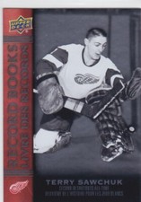 2023 UD TIM HORTONS LEGENDS..TERRY SAWCHUK..RECORD BOOKS..# RB-4..RED WINGS