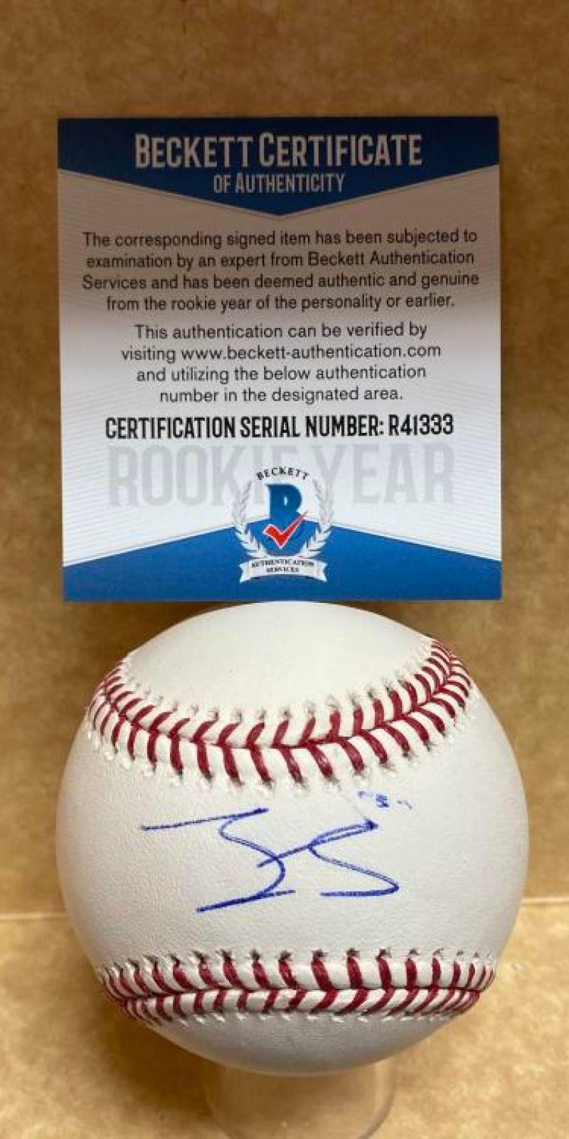 Professional Player Autographed Signed TREVOR STEPHAN NEW YORK YANKEES ROOKIE YEAR M.L. BASEBALL BECKETT R41333 