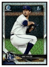 2018 Bowman Chrome Mega Box Prospects Refractors #BCP77 Jake Kalish 
