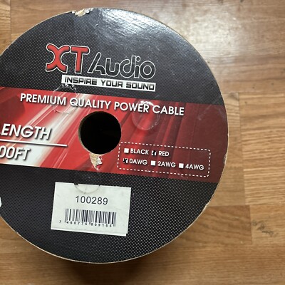 Per ft  COPPER RED Wire 1/0 (O AWG) XT Audio Premium Quality Power Cable
