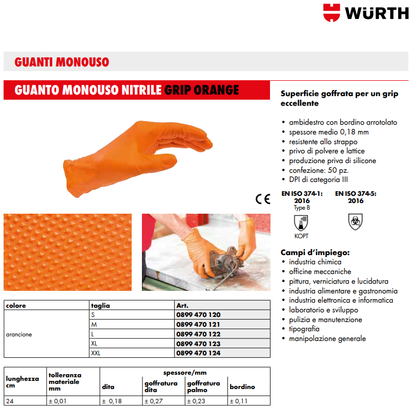 QEARSAFETY 1 paio di guanti di sicurezza, livello 5, in nitrile sabbiato, con rivestimento in gomma, con cavallo di pollice rivestito, Size Large, Arancione