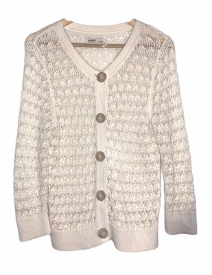 cream colored knit cardigan