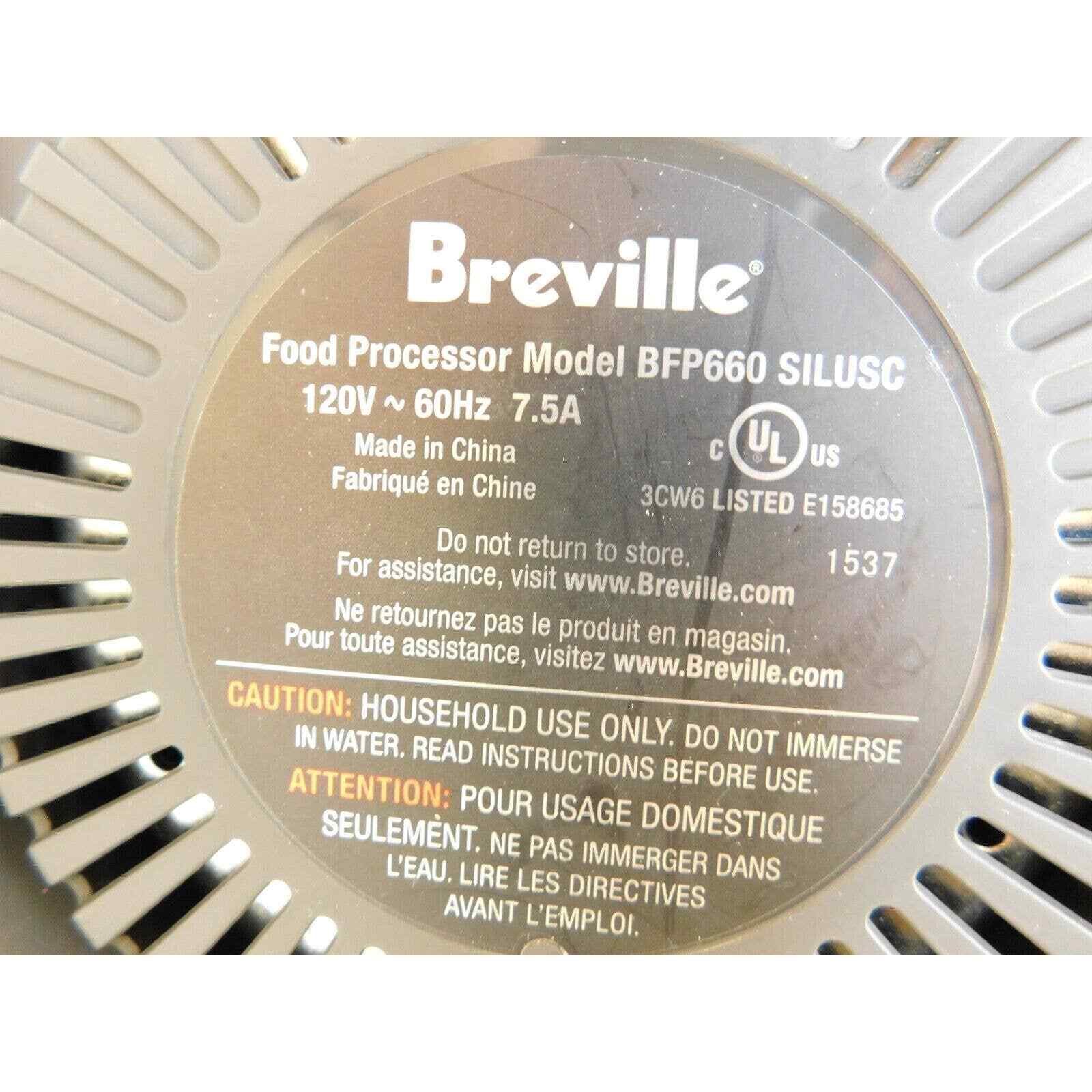 BREVILLE BFP660 SILUSC Sous Chef 12 Cup Food Processor MOTOR BASE ONLY Works!